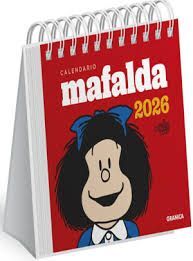 CALENDARIO DE ESCRITORIO ROJO 2026 MAFALDA