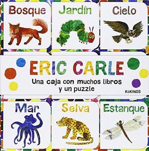 UNA CAJA CON MUCHOS LIBROS Y UN PUZZLE