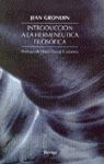 INTRODUCCIÓN A LA HERMENÉUTICA FILOSÓFICA